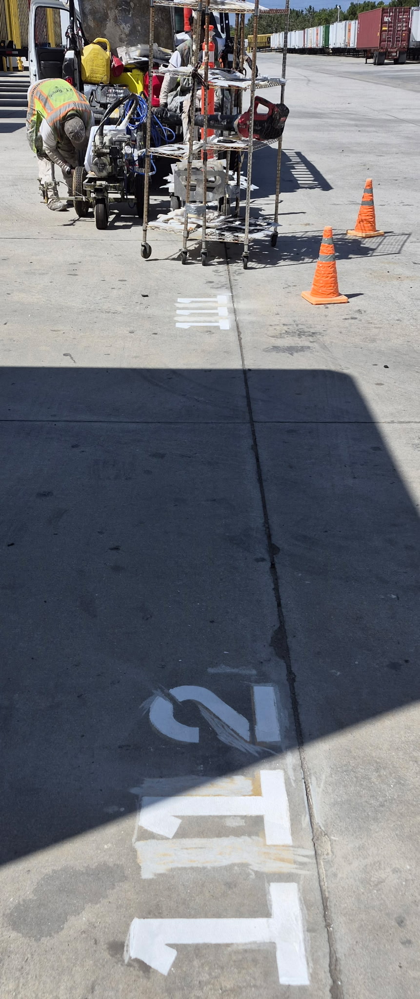 Quality Warehouse Truck Stall Stenciling in Mira Loma, CA