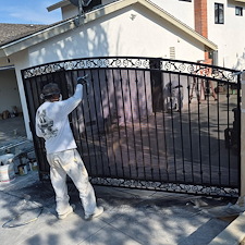 Refinished-Wrought-Iron-Gate-Repaint-in-Yorba-Linda-CA 0