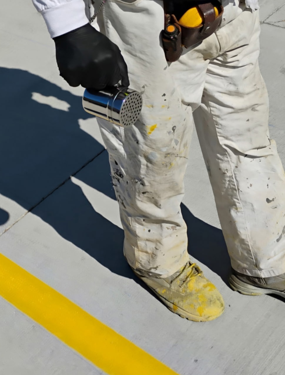 Reflective Glass Bead Application for Parking Lot Striping in Fontana, CA